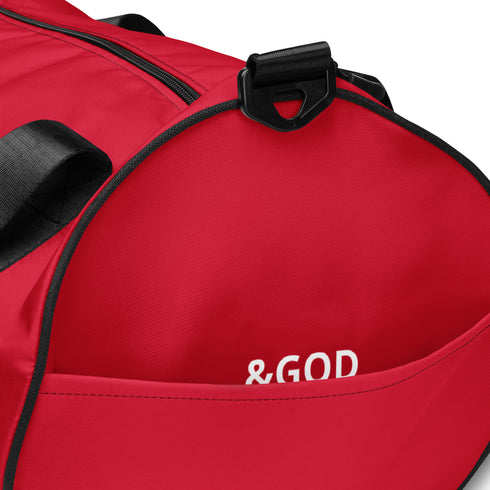 Baseball &God Crimson Gym Bag